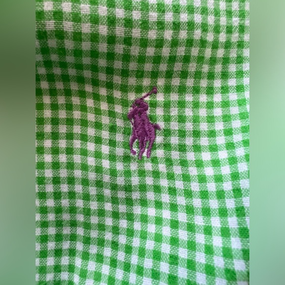 Ralph Lauren Men’s Green Lined Cotton Casual Button Down Shirt Size XL - Picture 9 of 12